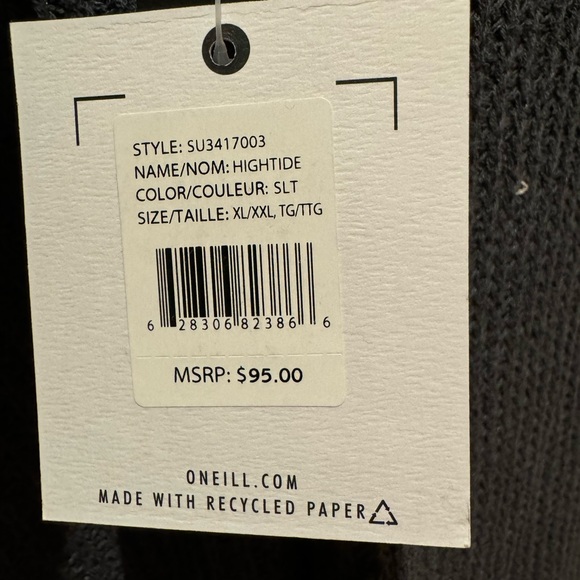 NWT O’Neill v- neck long sleeve light weight knit sweater - Picture 5 of 6